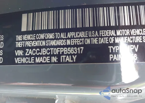 2015 Jeep Renegade Trailhawk from USA, damaged, VIN ZACCJBCT0FPB56317
